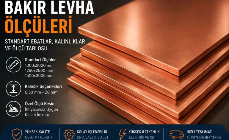 bakır levha ölçüleri