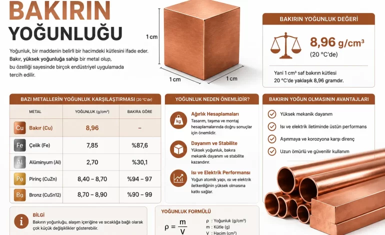 bakır yoğunluk